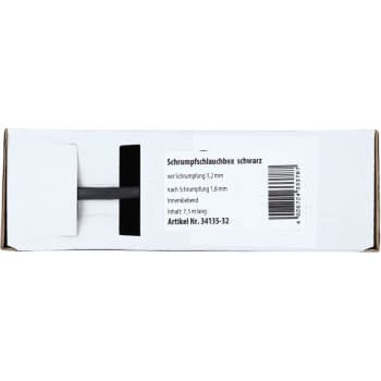 Gaine thermorétractable Noir Ø 3,2 mm / Longueur 7,5 mètres