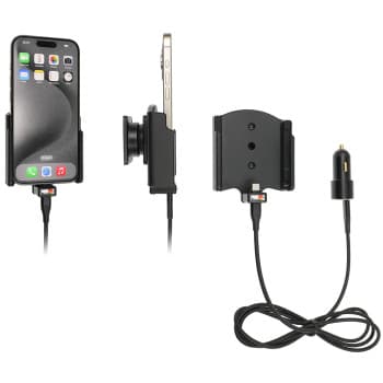 Support actif Apple iPhone 15 avec prise USB 12V (rembourré)