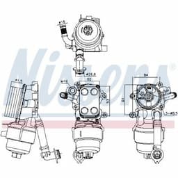 Refroidisseur d'huile, huile moteur 91340 Nissens