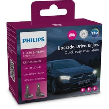 Kit d'ampoules LED Philips Ultinon Access HB3 et HB4 11005U2500CX