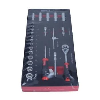 Rooks Cliquet et jeu de douilles 1/4", 24 pièces