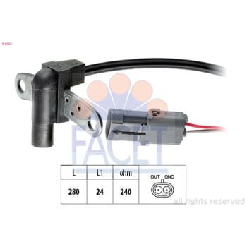 Capteur d'angle, vilebrequin Made in Italy - OE Equivalent 9.0023 Facet