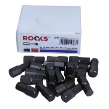 Rooks Bit 10 mm (3/8&quot;) Hex 12 mm x 30 mm, 20 pièces