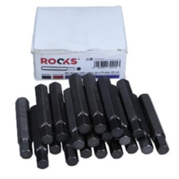 Rooks Bit 10 mm (3/8&quot;) Hex 12 mm x 75 mm, 20 pièces