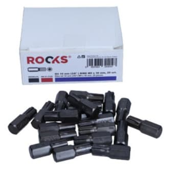 Rooks Bit 10 mm (3/8&quot;) Ribe M9 x 30 mm, 20 pièces