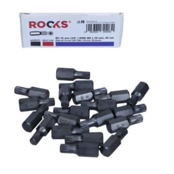 Rooks Bit 10 mm (3/8&quot;) Ribe M8 x 30 mm, 20 pièces