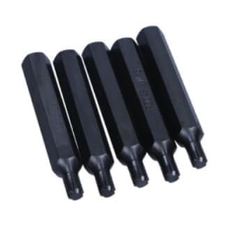 Rooks Bit 10 mm (3/8&quot;) Ribe M6 x 75 mm, 5 pièces