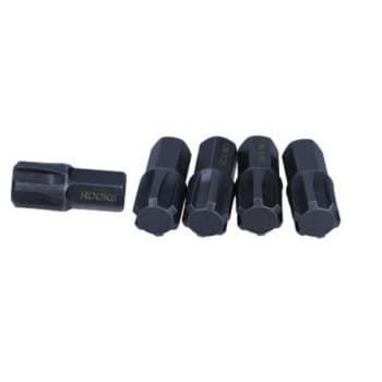 Rooks Bit 10 mm (3/8&quot;) Ribe M13 x 30 mm, 5 pièces