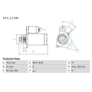 Démarreur 0.986.016.920 Bosch