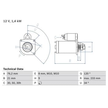 Démarreur 0.986.026.220 Bosch