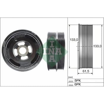 Poulie de courroie, vilebrequin