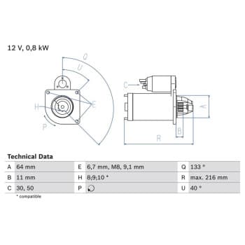 Démarreur 0.986.021.590 Bosch