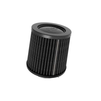 Filtre à air noir K&N Universal Dryflow conique - dessus en fibre de carbone - connexion 70 mm, fond 129 mm,