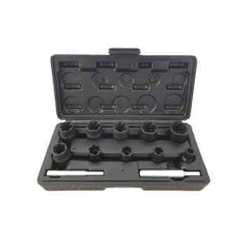 Jeu de douilles spirales 1/2", 3/8", 12 pièces