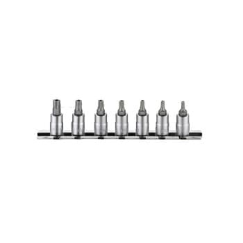 Jeu de douilles 1/4" Torx 5 pans avec trou TS 7 pièces