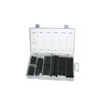 Assortiment de gaines thermorétractables noires 127 pièces