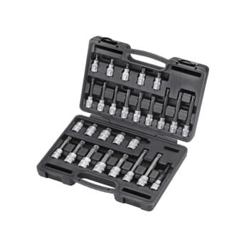 Jeu de 28 douilles cannelées 1/2"
