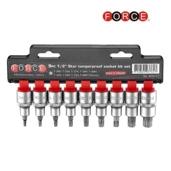 Jeu d'embouts à douilles inviolables DR. Star 9 pièces 1/2"