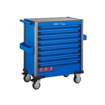Chariot à outils jumbo bleu avec 8 tiroirs et outils 607 pièces (EVA)
