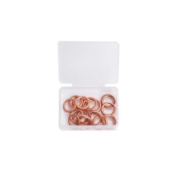 Assortiment d'anneaux de bouchons de puisard en cuivre rempli 12mm 20pcs