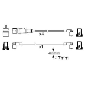 Kit de câbles d'allumage 0 986 356 357 Bosch