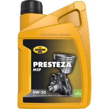 Huile moteur Kroon-Oil Presteza MSP 0W20 C5, C6 1L