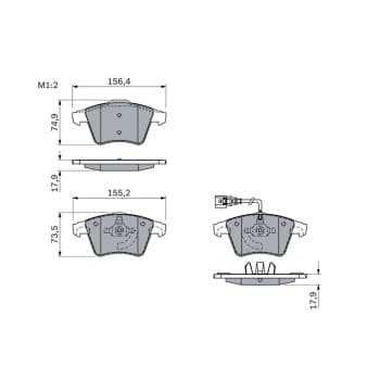 Kit de plaquettes de frein, frein à disque 0 986 494 107 Bosch