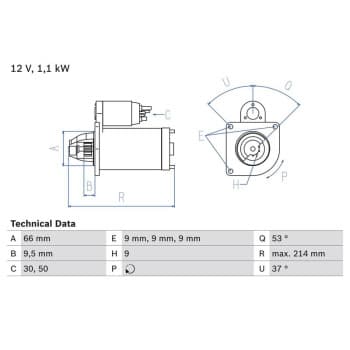Démarreur 0 986 017 770 Bosch