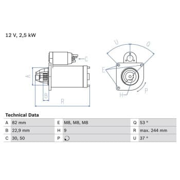 Démarreur 0 986 023 120 Bosch