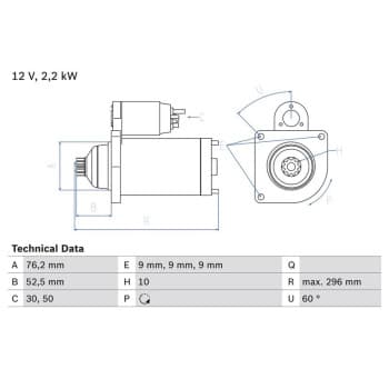 Démarreur 0 986 016 340 Bosch