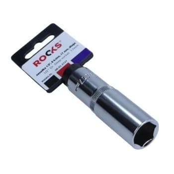 Rooks Douille 1/2", 6 pans, 17 mm, longue