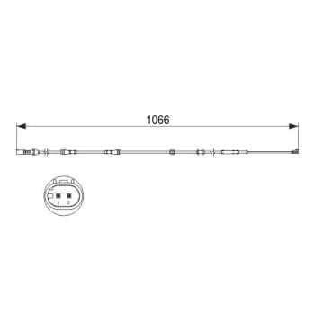 Contact d'avertissement, usure des plaquettes de frein 1 987 473 501 Bosch