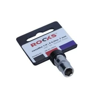 Rooks Douille 1/4", 6 pans, 7 mm