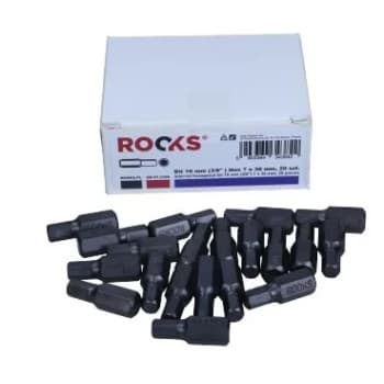 Rooks Bit 10 mm (3/8&quot;) Douille hexagonale 7 mm x 30 mm, 20 pièces