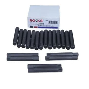 Rooks Bit 10 mm (3/8&quot;) cannelé M12 x 75 mm, 20 pièces