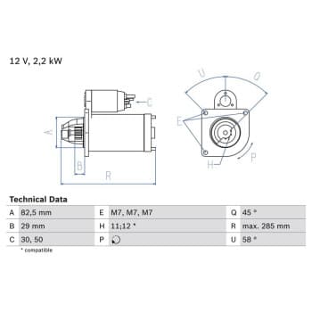 Démarreur 0.986.010.600 Bosch