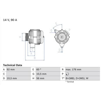 Alternateur 0.986.038.170 Bosch