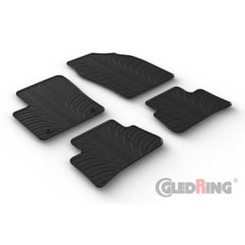 Tapis en caoutchouc sur mesure pour Toyota C-HR (HEV) 2023- (profilé en T 4 pièces + clips de montage)