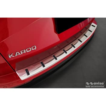 Protection de pare-chocs arrière en acier inoxydable sur mesure pour Skoda Karoq (NU7) Facelift incl.