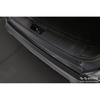 Protection de pare-chocs arrière en acier inoxydable noir sur mesure pour Hyundai Kona II (SX2) 2023-