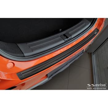 Protection de pare-chocs arrière en acier inoxydable noir sur mesure pour MG ZS FL 2019 - 'British Flag'