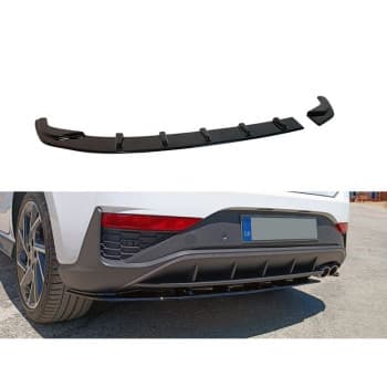 Jupe arrière sur mesure pour Hyundai i30 III Hatchback N/N-Line Facelift 2020- (ABS Noir Brillant)