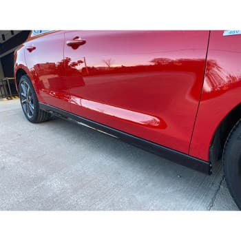 Jeu de jupes latérales sur mesure pour Hyundai i30 III Hatchback + Fastback 2016-(ABS Noir brillant)