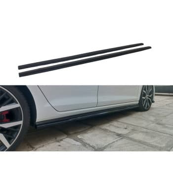 Jeu de jupes latérales sur mesure pour Volkswagen Golf 7 & 7.5 GTI 2012-2020 (ABS Noir brillant)