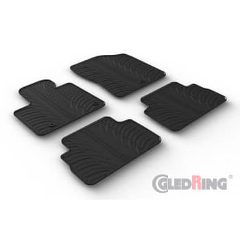 Tapis en caoutchouc sur mesure pour Hyundai Santa Fé IV (TM) Hybrid/PHEV 2020- (profil T 4 pièces)
