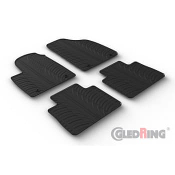 Tapis en caoutchouc sur mesure pour MG (E)HS Plug-in-Hybrid 2019- (automatique) (profilé en T 4 pièces)