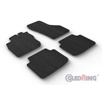 Tapis en caoutchouc sur mesure pour Skoda SuperB IV (NZ5) Kombi 2024- (profilé en T 4 pièces + clips de montage)
