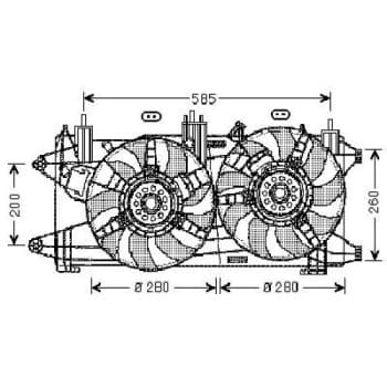 Roue du ventilateur de refroidissement 3485101 Diederichs