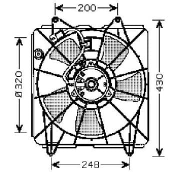 Roue du ventilateur de refroidissement 8521007 Diederichs