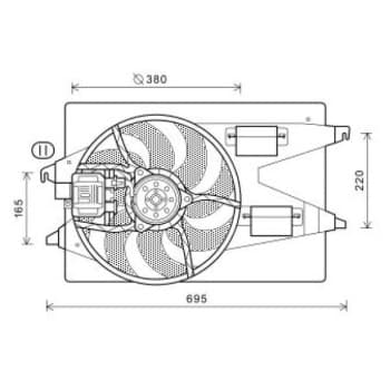 Roue de ventilateur de refroidissement DIEDERICHS Climat DCL1113